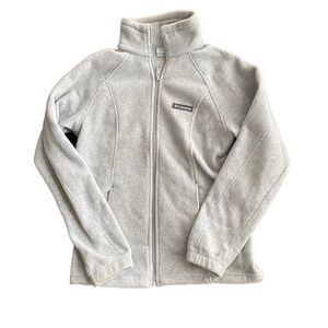 Columbia Women’s Fleece Jacket Zip Up White Size Small